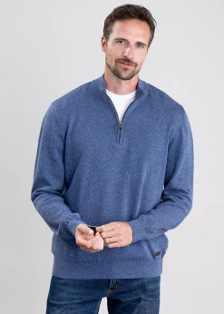 Whitfield Half Zip Sweater - Navy
