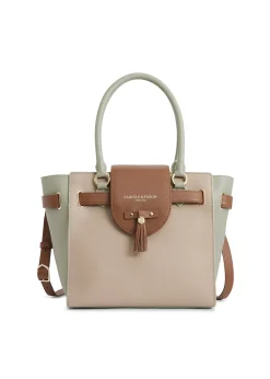 Windsor Tote Bag - Mint, Stone and Tan Leather