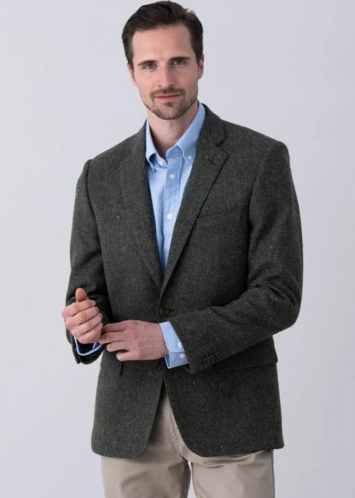 Woodside Donegal Tweed Jacket - Green