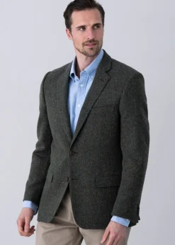 Woodside Donegal Tweed Jacket - Green