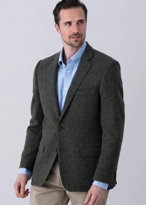 Woodside Donegal Tweed Jacket - Green