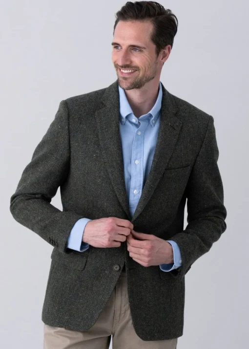 Woodside Donegal Tweed Jacket - Green