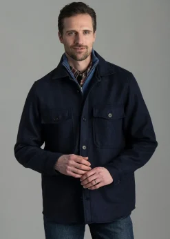Wool Overshirt - Evening Blue
