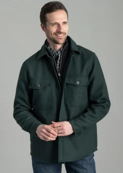 Wool Overshirt - Tartan Green
