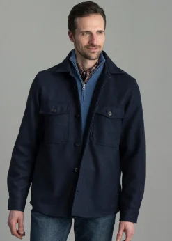 Wool Overshirt - Evening Blue