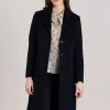 Wool Tailored Coat - Evening Blue