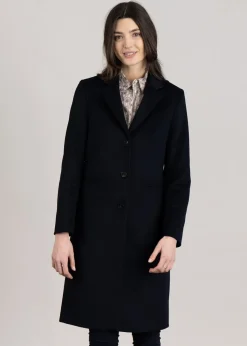 Wool Tailored Coat - Evening Blue